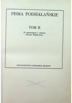 Pisma podhalańskie Tom II