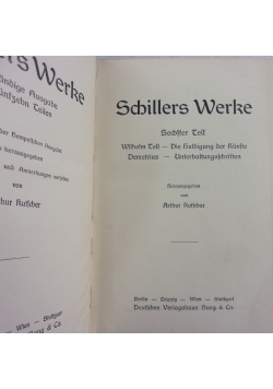 Schiller Werke,część szósta,1922