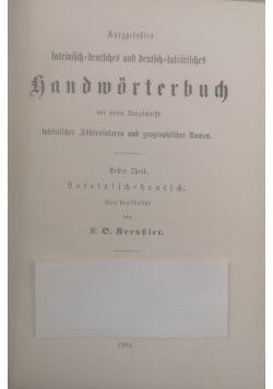 Handmorterbuch,1904r.