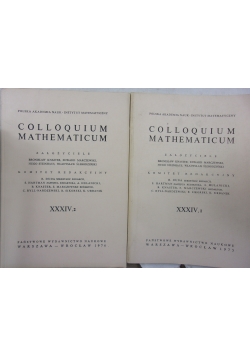 Colloquium Mathematicum, t.XXXIV, zestaw 2 książek