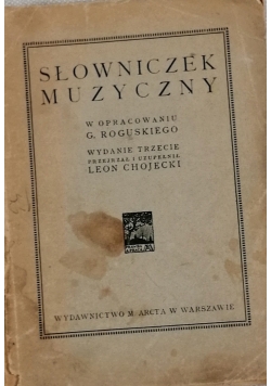 Słowniczek muzyczny, 1927 r.