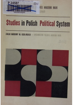 Studies In Polish Political System