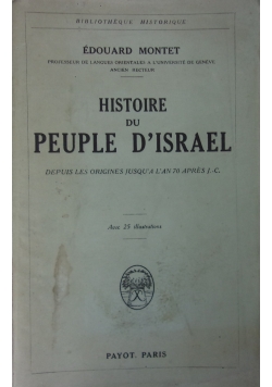 Historie du Peuple D'Israel, 1926 r.