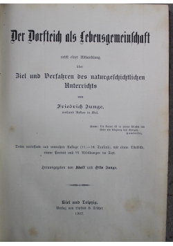 Der Dorfteich als Lebensgemeinschaft  1907 r.