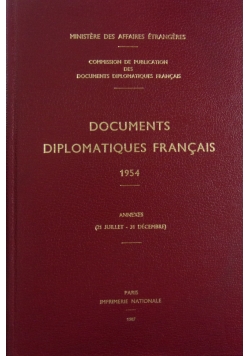 Documents Diplomatiques Francais 1954