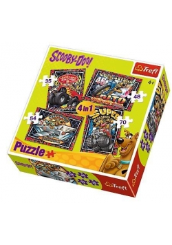 Puzzle 4w1 Przygody Scooby Doo TREFL