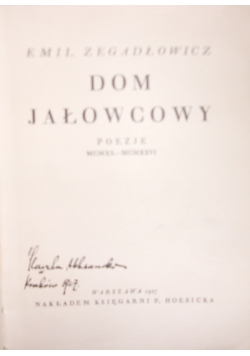 Dom Jałowcowy, 1927r.