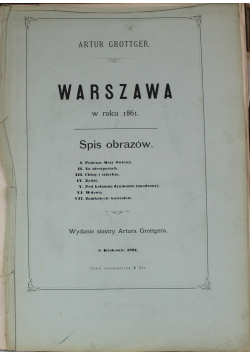Warszawa w roku 1861 z 1891 r.