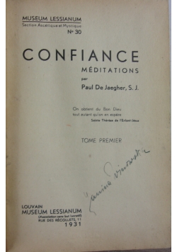 Confiance , 1931r.