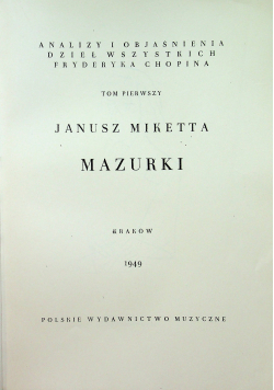 Mazurki Chopina 1949 r.