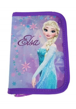 Piórnik 1 suwakowy 2 klapowy Elsa Kraina Lodu