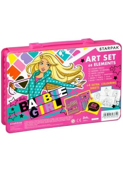 Zestaw artystyczny 68 elementów Barbie