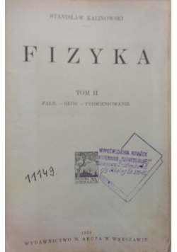 Fizyka, Tom II, 1925r.