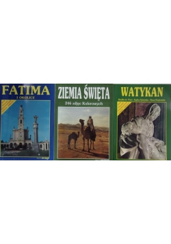 Watykan, Fatima, Ziemia Święta, zestaw 3 książek