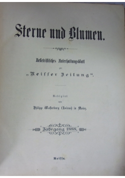 Sterne und Blumen, 1888 r.
