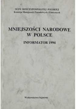 Mniejszości Narodowe w Polsce Informator 1994