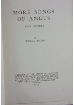 More songs of Angus and others, 1918 r.