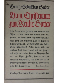 Vom Christientum zum reiche Gottes, 1935r.