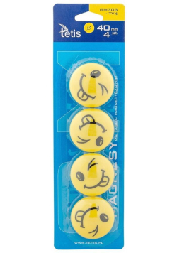Magnesy do tablic żółte jęz. 4szt. GM303-TY4