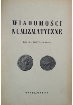 Wiadomości Numizmatyczne zeszyt 3 i 4