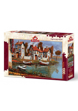Puzzle 1000 Włochy, Domy w mieście Cerchio