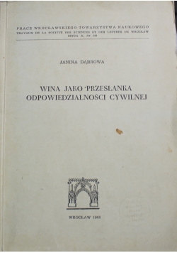 Wina jako przesłanka odpowiedzialności cywilnej