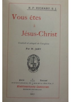 Vous etes a Jesus-Christ ,1911 r.