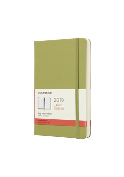 Kalendarz 2019 dzienny Moleskine 12M L  twarda oprawa, lichen green