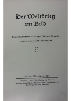 Der Weltlrieg im Bild ,1928r.