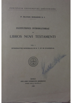 Libros Novi Testamenti, 1938r.