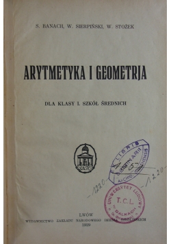 Arytmetyka i Geometrja,1929r.