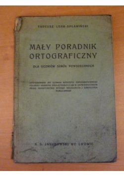 Mały poradnik ortograficzny dla uczniów szkół powszechnych, 1937