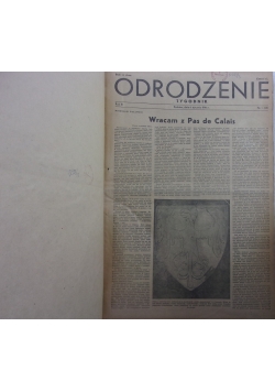 Odrodzenie tygodnik,od numeru I do LII