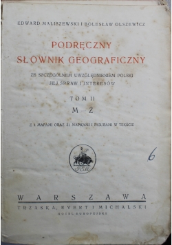 Podręczny słownik geograficzny tom 2 1947 r.