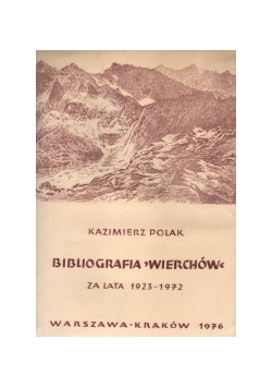 Bibliografia "Wierchów" za lata 1923-1972