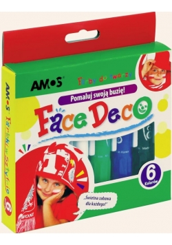 Farby do twarzy Face Deco 6 kolorów blister AMOS