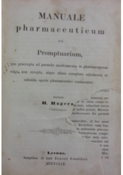 Manuale pharmaceuticum, 1859r.
