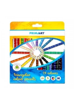 Kredki ołówkowe trójkątne 24 kolory PRIMA ART