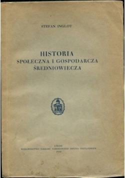 Historia społeczna i gospodarcza średniowiecza 1938