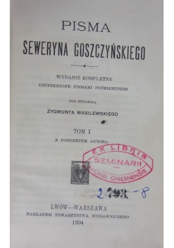 Pisma Seweryna Goszczyńskiego, 1904 r.