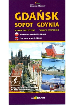 Gdańsk Sopot Gdynia plan miasta 1:25 000