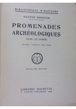 Promenades archeologiques,