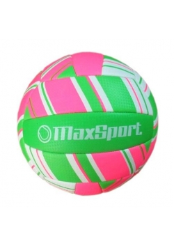 Piłka siatkowa Max Sport różowo-zielona