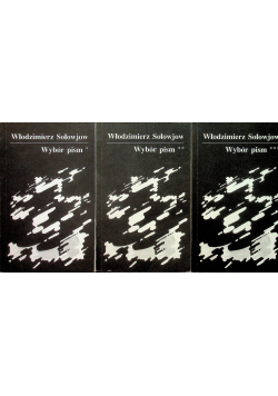 Sołowjow Wybór pism 3 Tomy