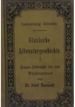 Slavische Literaturgeschicte, 1906 r.
