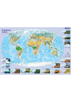 Mapa krajobrazy świata. Podkładka na biurko