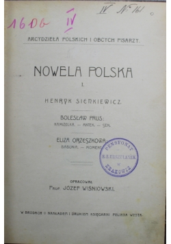 Nowela Polska Tom I 1902 r.