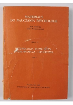 Materiały do nauczania psychologii. Seria II. Tom 9
