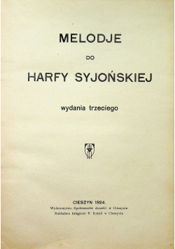 Melodje do Harfy Syjońskiej 1924 r.