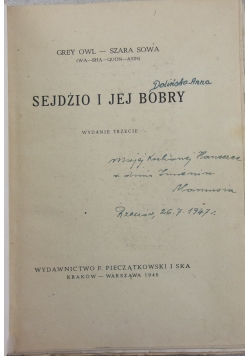 Sejdżio i jej bobry, 1946 r.